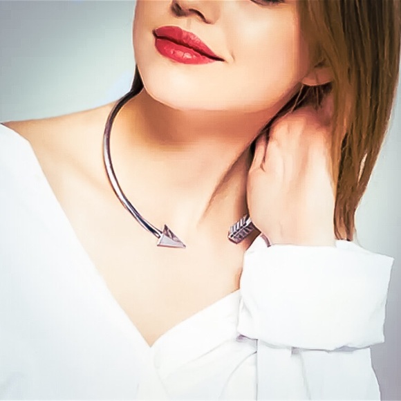 ⚜️[𝟯/$𝟭𝟴]⚜️Silver Rigid Neck Cuff Choker NEW - Picture 3 of 8